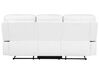 Sofa z manualną funkcją relaksu 3-osobowa ekoskóra biała BERGEN_681562