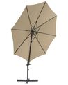 Riippuva aurinkovarjo ruskeanharmaa ⌀ 295 cm SAVONA II_828605