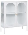 Steel Display Cabinet White SARRE_850339