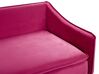 4-pers. sofa lyserød velour AURE_831570