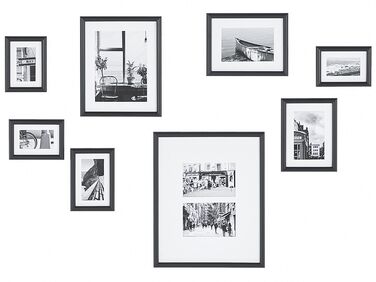 Wall Gallery of Landscapes 8 Frames Black GARANGO