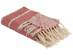 Huopa vaalea punainen 130 x 170 cm NAIKHU Huopa vaalea punainen 130 x 170 cm NAIKHU