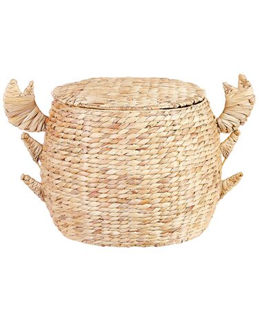 Water Hyacinth Wicker Crab Basket Natural KAKAMAS