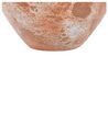 Terracotta dekorativ vase 37 cm hvid og brun BURSA_850845
