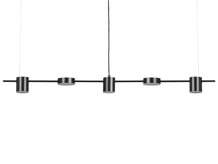 Lampe suspendue avec 5 lumières LED en métal noir SESTRA_815574