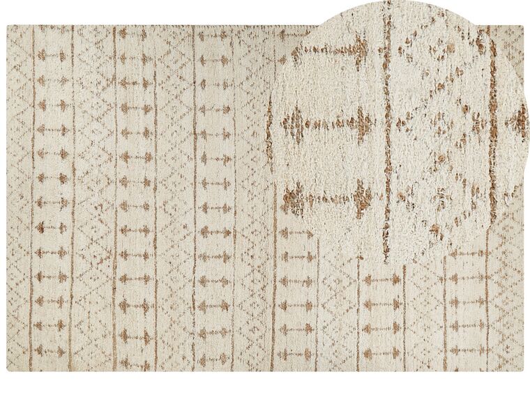 Teppich Baumwolle / Nutzhanf beige 200 x 300 cm zweiseitig SANAO_869944