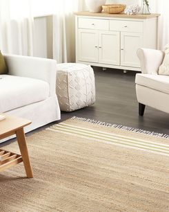 Matto juutti beige/vihreä 160 x 230 cm MIRZA Matto juutti beige/vihreä 160 x 230 cm MIRZA