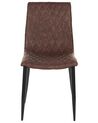 Conjunto de 2 sillas de comedor de piel sintética marrón/negro MONTANA_754497
