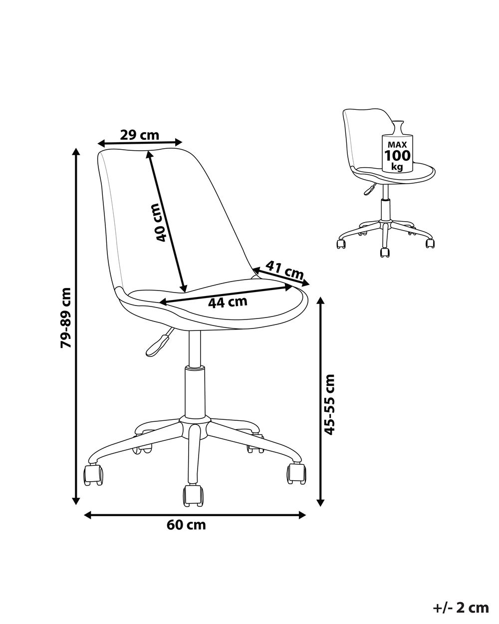 Dexie armless task chair hot sale