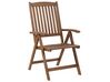 Záhradná skladacia stolička z akáciového dreva tmavé drevo AMANTEA_871580