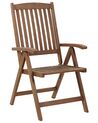 Krzesło ogrodowe drewno akacjowe ciemne AMANTEA_871580