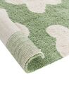 Kinderteppich aus Baumwolle mit Blumenmuster 140 x 200 cm Grün MOKHVA_906824