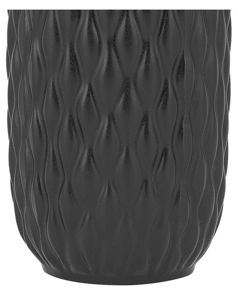 Ceramic Decorative Vase Black EMAR Beliani.co.uk