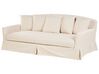 3 Seater Fabric Sofa Beige GILJA_742316