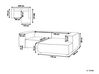 Left Hand 2 Seater Modular Corduroy Corner Sofa Off-White APRICA_907624