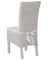 Set of 2 Rattan Dining Chairs White ANDES_767378