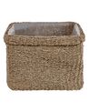 Set of 3 Seagrass Plant Pots Baskets Natural RIVULINE_825043
