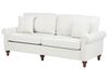 Conjunto de sofás 5 lugares em tecido branco GINNERUP_894741