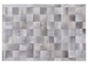 Kožený koberec 140 x 200 cm sivý ALACAM_688513
