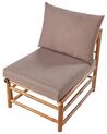 Módulo de cadeira de 1 lugar em madeira de bambu taupe CERRETO_908782