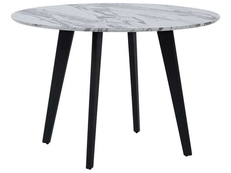 Round Dining Table ⌀ 110 cm Marble Effect with Black MOSBY_757690