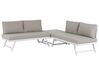 Lounge Set Aluminium weiß 5-Sitzer modular Auflagen taupe COCCORINO_776754