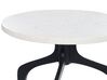 Odkládací stolek s mramorovou deskou bílý/černý TIHOI_853893