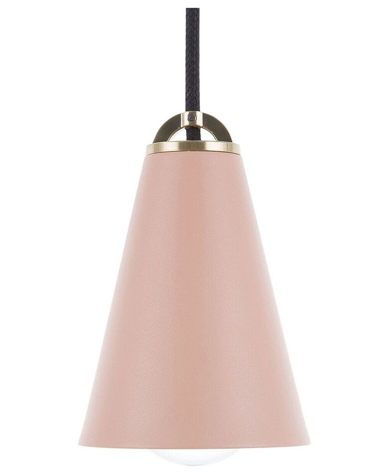 Metal Pendant Lamp Pink CARES_690645