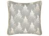Conjunto de 2 almofadas decorativas em algodão cinzento e branco 45 x 45 cm BILLBERGIA_887610
