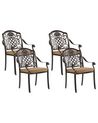 Conjunto de 4 sillas de jardín marrones SALENTO_765560