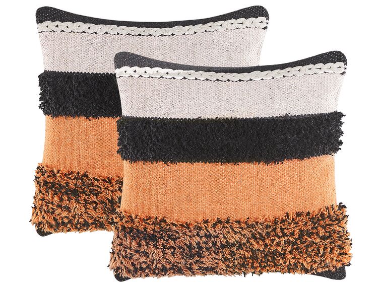 Set of 2 Wool Cushions 45 x 45 cm Multicolour MIHALGAZI_802284