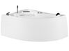 Jobb oldali fehér whirlpool masszázskád LED világítással 150 x 100 cm NEIVA_796386