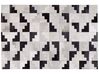 Kožený koberec 160 x 230 cm sivá/čierna EFIRLI_743022