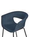 Conjunto de 2 sillas de comedor de tela azul oscuro ELMA_884628