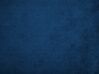 Cama con somier de terciopelo azul oscuro/madera oscura 180 x 200 cm FITOU_710116