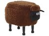 Fabric Storage Animal Stool Brown SHEEP_783617