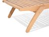 Zestaw ogrodowy drewniany stół 8 krzeseł i 2 leżaki szary CESANA_691215