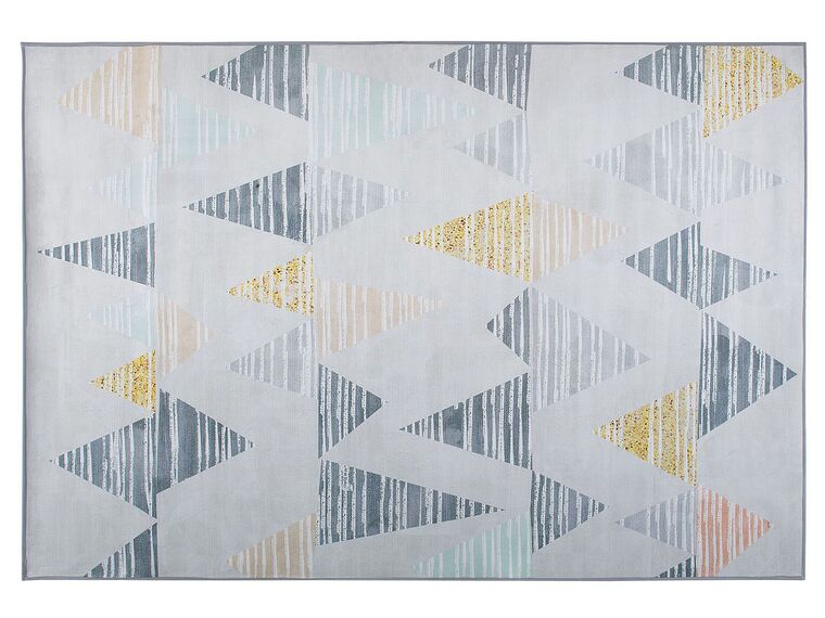 Vloerkleed polyester grijs/geel 160 x 230 cm YAYLA_755201
