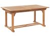 Mesa de jardín extensible de madera de acacia clara 160/220 x 90 cm JAVA_767692
