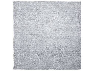 Tappeto shaggy bianco-nero 200 x 200 cm DEMRE
