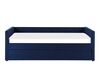 Cama con somier de pana azul marino 90 x 200 cm MIMIZAN_843682