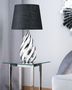 Pöytävalaisin keraaminen musta/hopea VISELA Pöytävalaisin keraaminen musta/hopea VISELA
