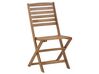 Set of 6 Acacia Garden Folding Chairs Light Wood TOLVE_784146