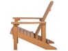 Krzesło ogrodowe z podnóżkiem jasne drewno ADIRONDACK_809448