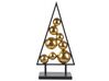 Metal Tabletop Christmas Tree Black and Gold RANUA_786998