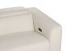Canapé 2 places inclinable électrique avec port USB en tissu beige clair ULVEN_905171