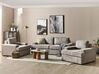 5 Seater Fabric Living Room Set Taupe ALLA_893740