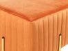 Sengebænk i ribbet orange velour 93 x 48 cm DAYTON_860505
