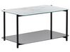 Table basse avec étagère effet marbre blanc et noir GLOSTER_823502