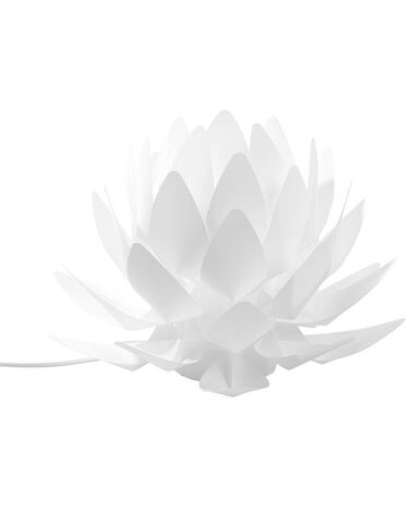 Tischlampe weiß 30 cm Blumenform MUSONE